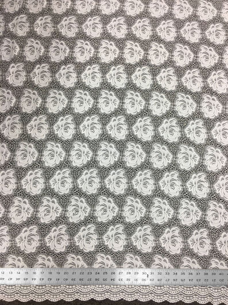 VINE SCALLOP CHEMICAL METALLIC LACE W/ DOUBLE BORDE  | 20624-6455