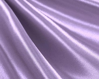 Shiny Pastel Colors Satin Stretch Medium-Heavy Weight on Polyester Spandex Fabric-By the Yard/Bulk