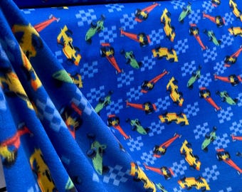 NUOVO pile Blue Speed Race Cars tagliato su misura