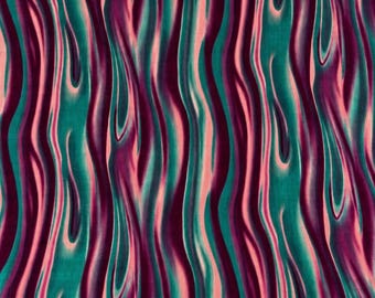 NEW Beautiful Forest Nocturne Silkwave Abstract Design on soft Velvet Fabric | Fabric For Us |