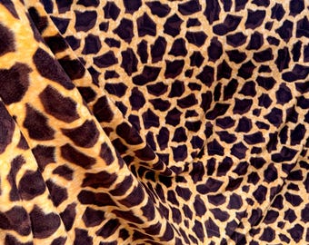 NEW Momma Giraffe Fur Design on Cozy Fleece by the Yard | Fabric For Us |