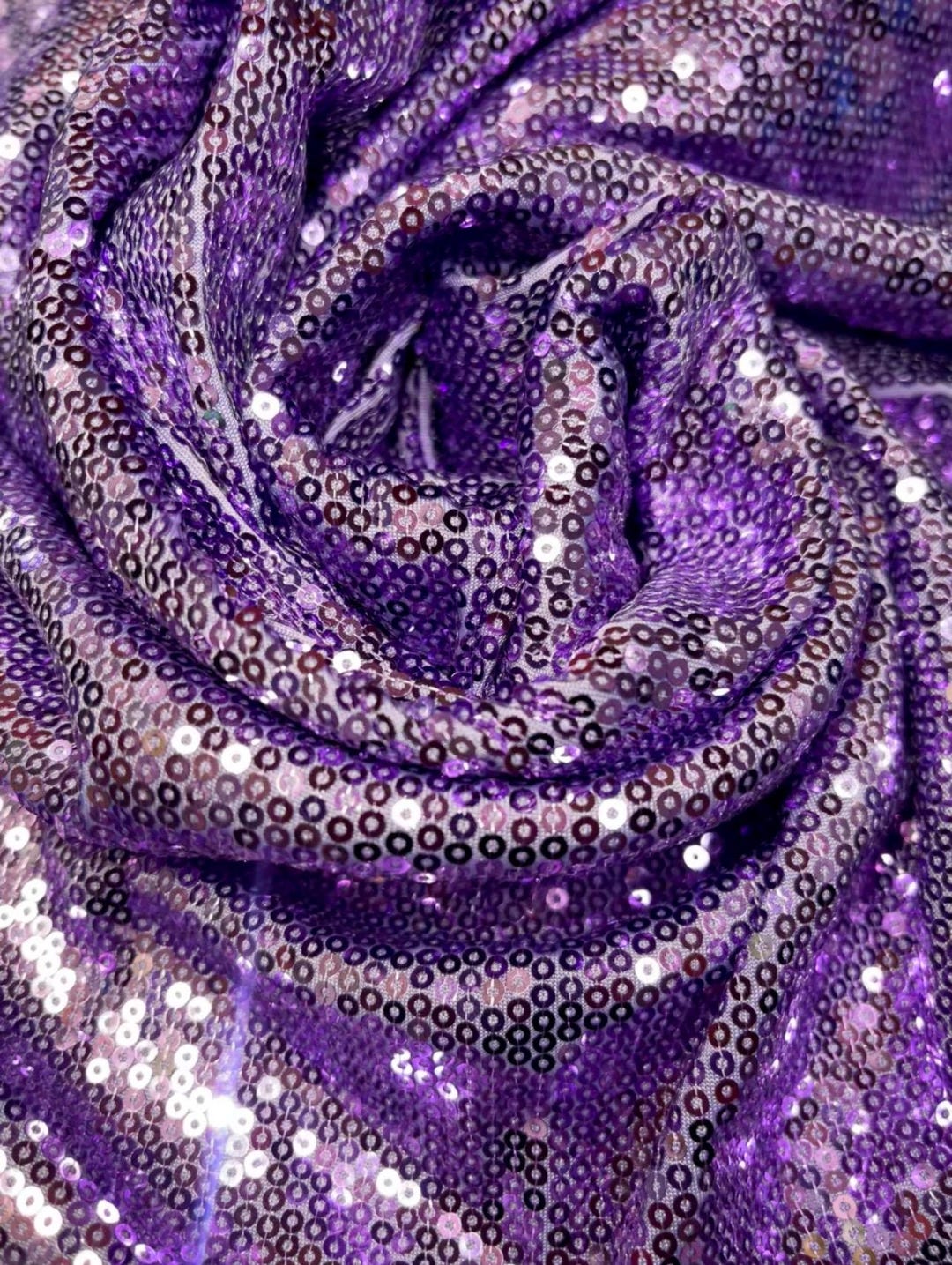 Micro Sequins 15 COLORS, Glossy 3mm Mini Sequins on Stretch FDY Knit Jersey Polyester ...