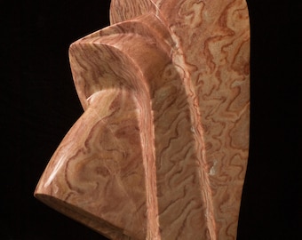 Handmade Stone Sculpture: Large Abstract Fine Art Object