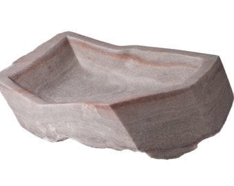 Handmade Alabaster Centerpiece Sculpture: Earth Tones Stone Art