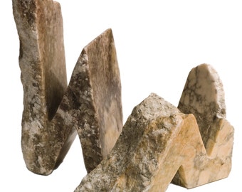 Handmade Alabaster Stone Sculpture: 'Working Together' Centerpiece