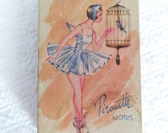 Vintage Pirouette Note Cards Beautiful Ballerina 19303-40&#39;s in BOX