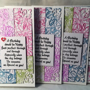 Handmade Embossed Birthday Cards
