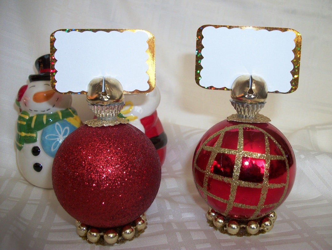 Choose Your Color Christmas Ornament Place Card Holder Etsy