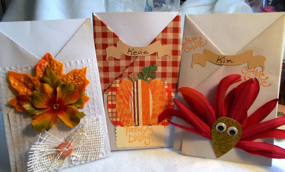 Thanksgiving Flatware Holders Etsy