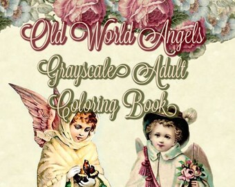 Old World Angels Grayscale Adult Coloring Book Epub-Ebook