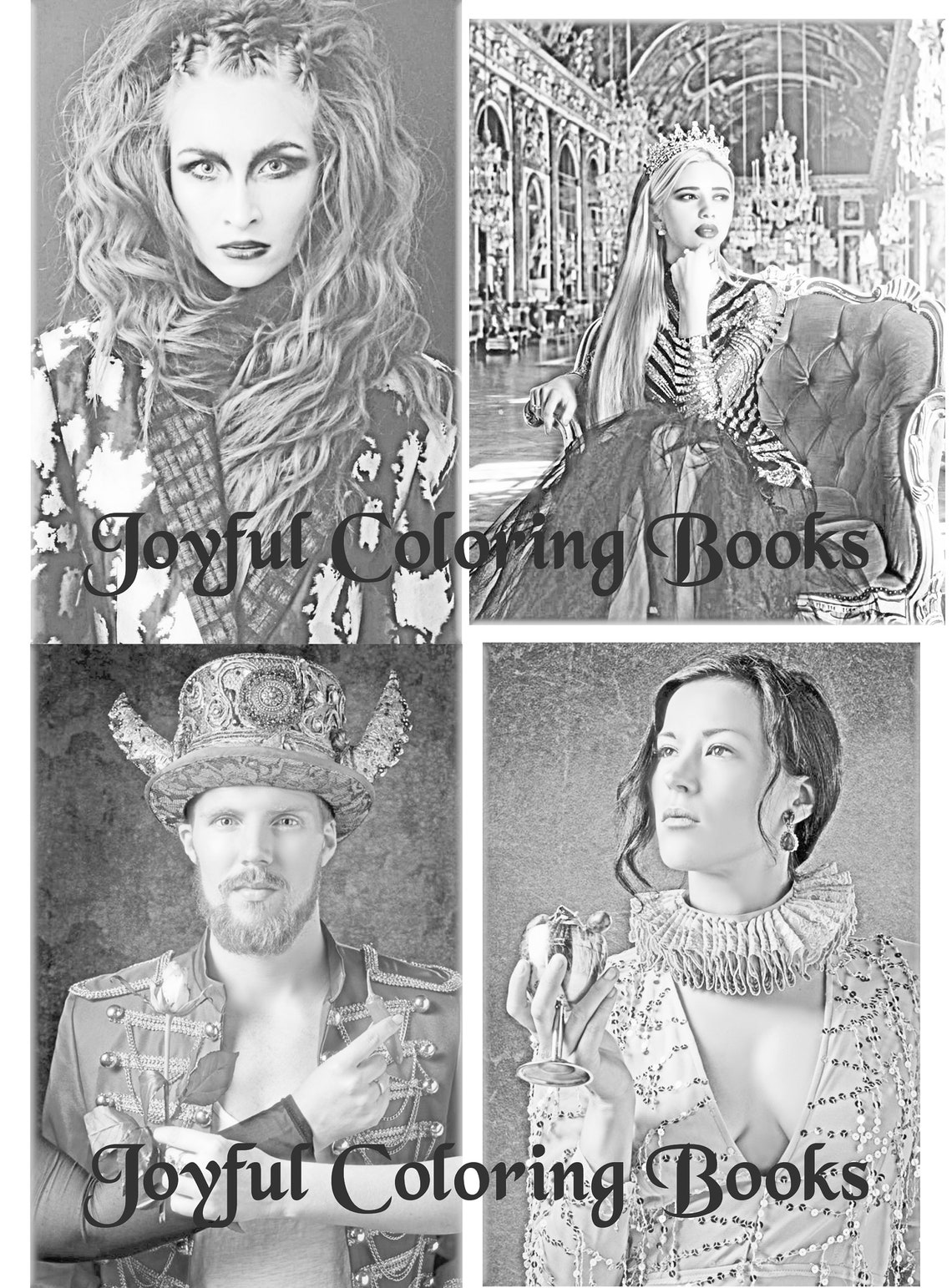 Adult Coloring Book Gothic Romance Grayscale Adult Coloring | Etsy