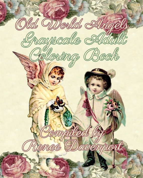 Download Christmas Coloring Book For Adults Pdf Old World Angels Etsy