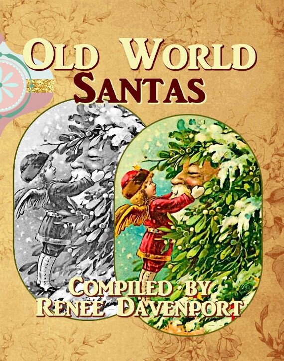 Download Christmas Coloring Book For Adults Pdf Old World Santas Etsy