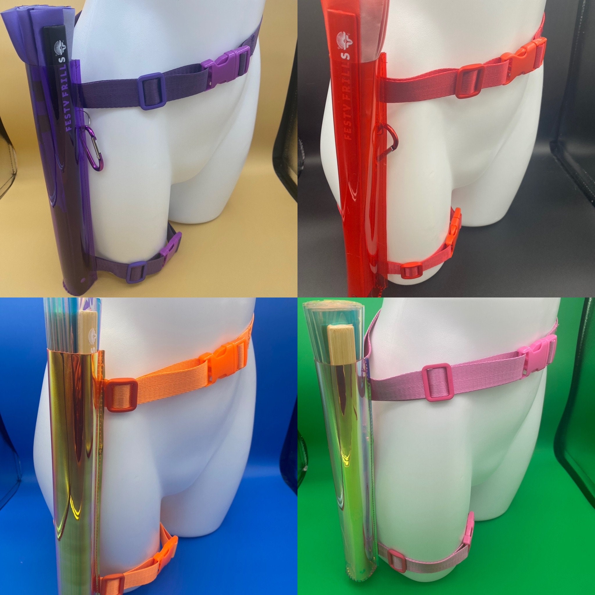 Belt & Garter Set, Quick Release, Adjustable Nylon, Color Options ...