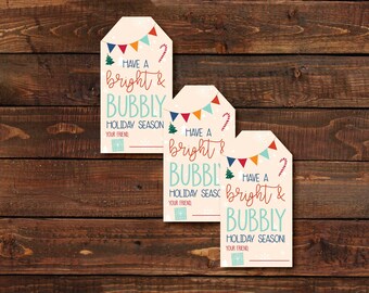 Have a Bubbly & Bright Holiday Season | HolidayGift | Instant Download | TAG17