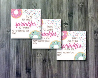 Adding Sprinkles Valentine's Day | Donut Valentine's Day Gift | Instant Download | TAG13