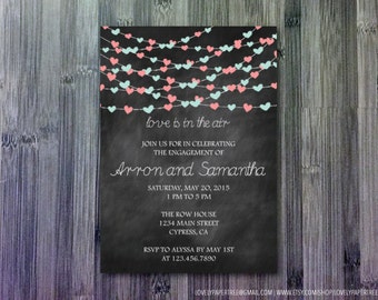 Love is in the air Valentine s Day Invitation HP VAL4 Etsy