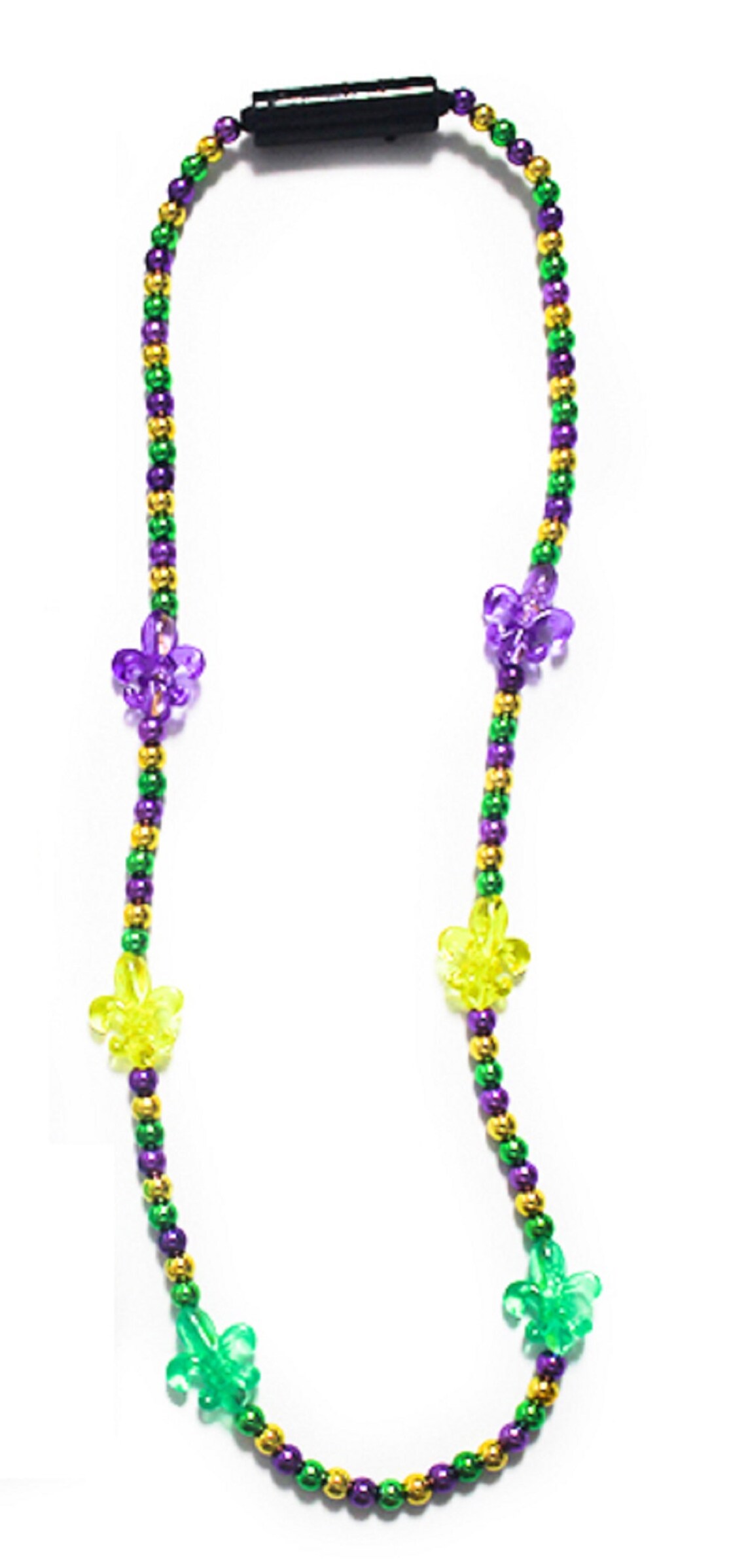 Light up LED Mardi Gras Beads Necklace Flashing Blinking Party | Etsy