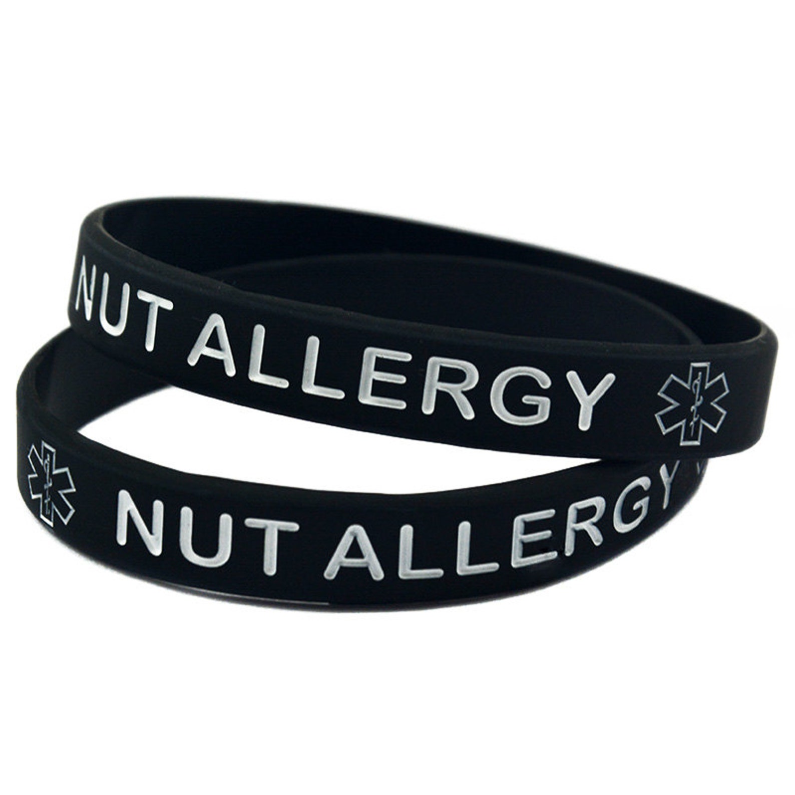 Nut Allergy Alert Awareness Silicone Bracelet Wristband Etsy Sweden