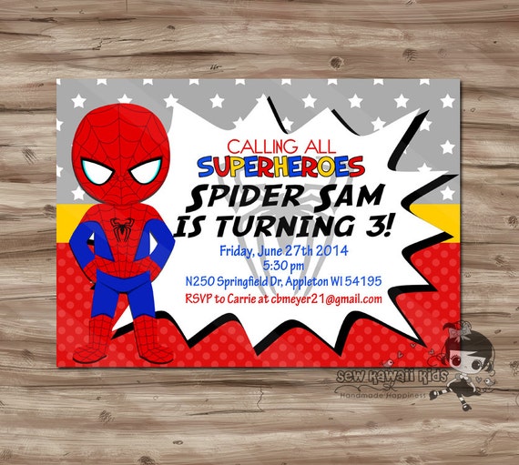 Unique Spiderman Invitations 6