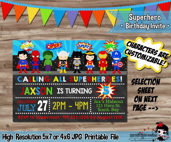 superhero invitation superhero invitation superhero invitation etsy
