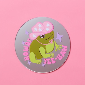 Cowboy Frog Disco Mini Mirror