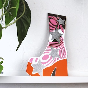 70s Disco Platform Boot Mirror