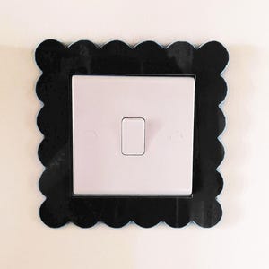 Scallop Edge Light Switch Cover - Black