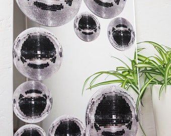Silver Disco ball Vinyl Decal Sticker Pack