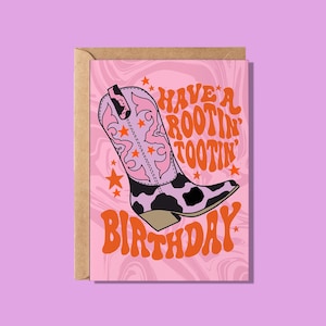 Carte de voeux d'anniversaire de Rootin' Tootin' Cowboy