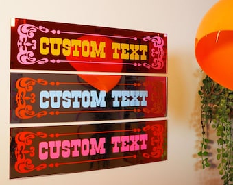 Custom Text Traditional Pub Mirror