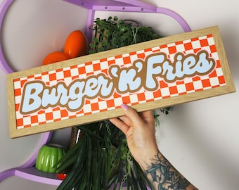 Burger 'N' Fries Framed Rectangle Print