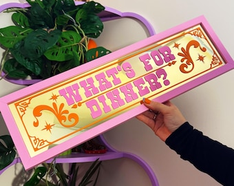 What's For Dinner Traditional Framed Mirror
