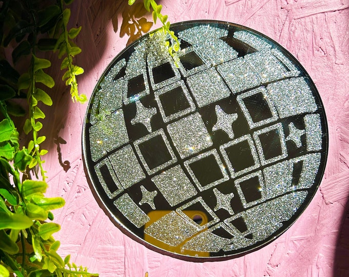 Disco Mirror Wall Decor, Mirrorball, Multiple Colors, Retro Home Decor