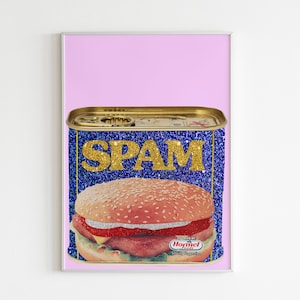 SPAM Glitter Retro Wall Art/Wall Decor/Print/Illustration/Kitchen