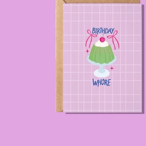 Cartão de aniversário de prostituta