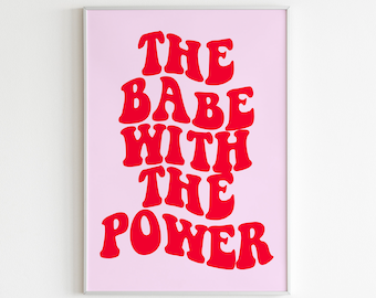 The Babe With The Power Retro David Bowie Wall Art/Wall Decor/Print/Illustration