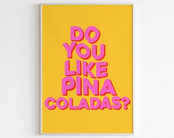 Aimez-vous Pina Colada? Paroles de chanson Wall Art/Wall Decor/Print