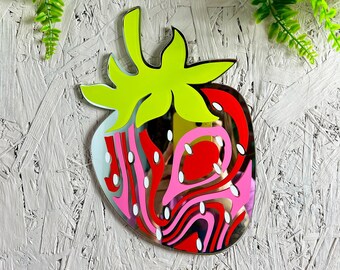 Groovy Strawberry Mirror