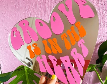 Groove Is In The Heart Retro Mirror