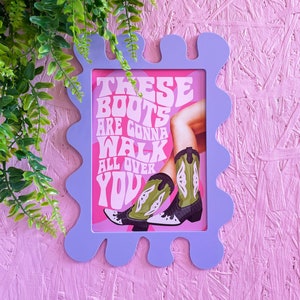 Palma Violet Wall Print Blobby Frame - Free Print Included