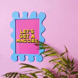 Candy Blue Wall Print Klecksrahmen - kostenloser Druck inklusive