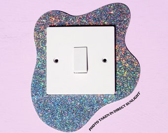 Holographic Glitter Light Switch