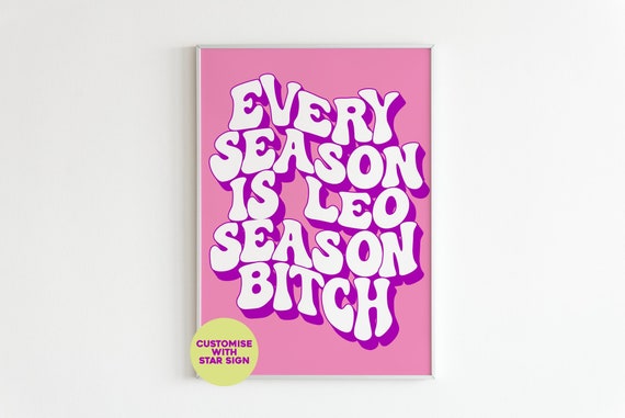 Star Sign Season CUSTOMISE Wall Art/Wall Decor/Print