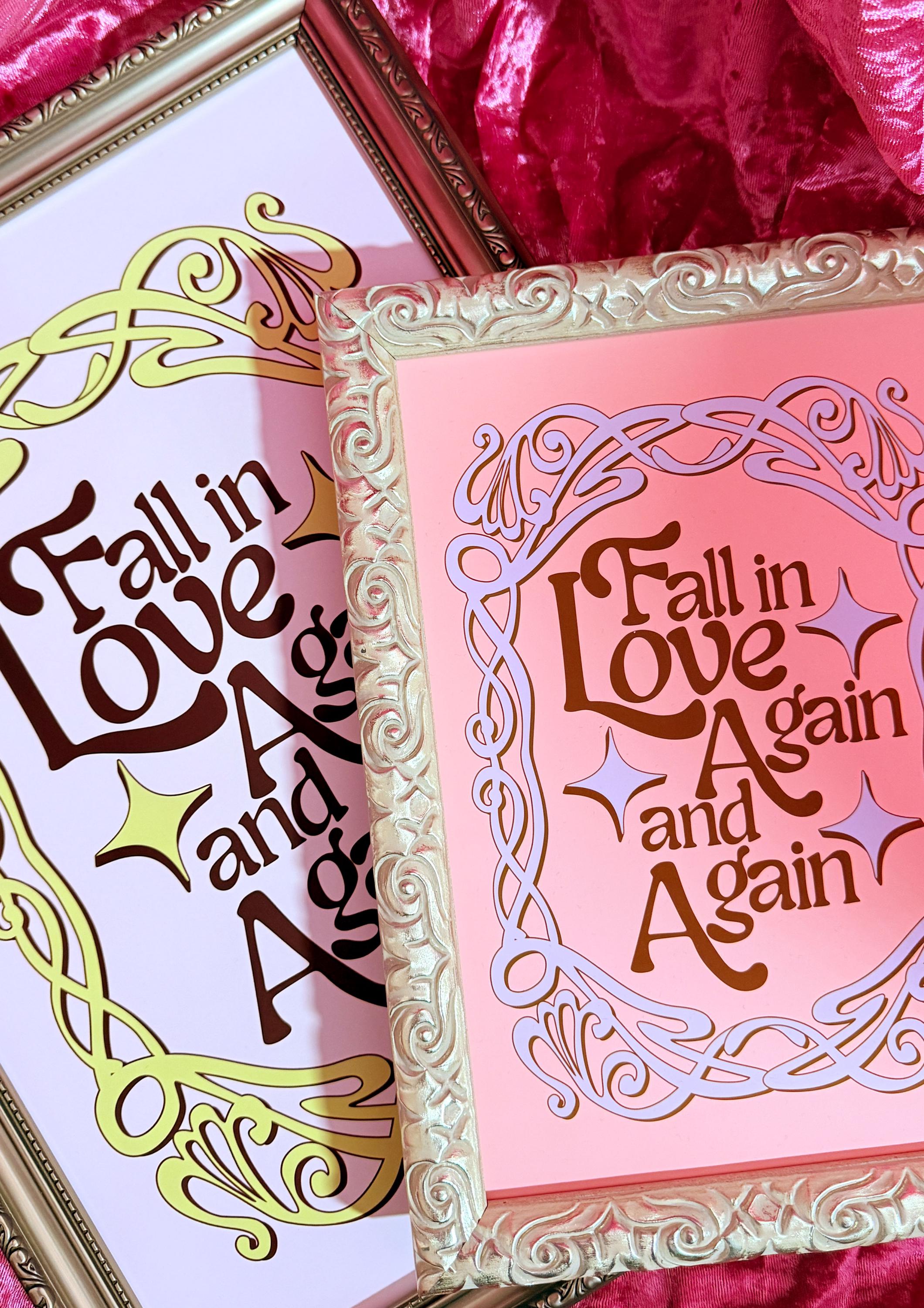 Fall in Love Again & Again Art/wall Decor/print - Lilac - Etsy Canada