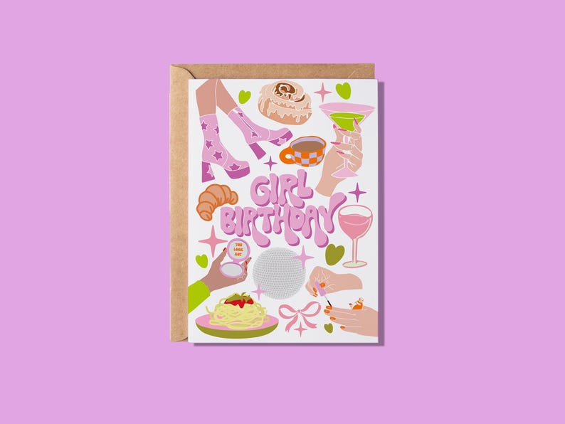 Cartão de aniversário para meninas imagem 1