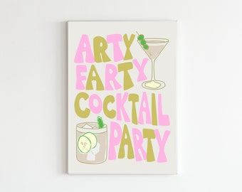 Arty Farty Cocktail Party Wall Print