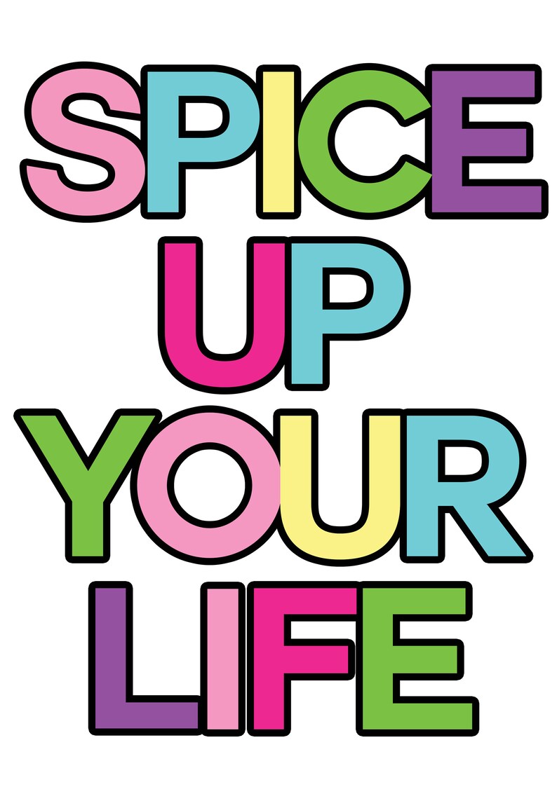 Spice up Your Life Spice Girls Lyrics Girl Power Wall Art/wall Etsy