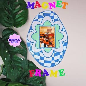 Blue Floral Egg Magnet Frame