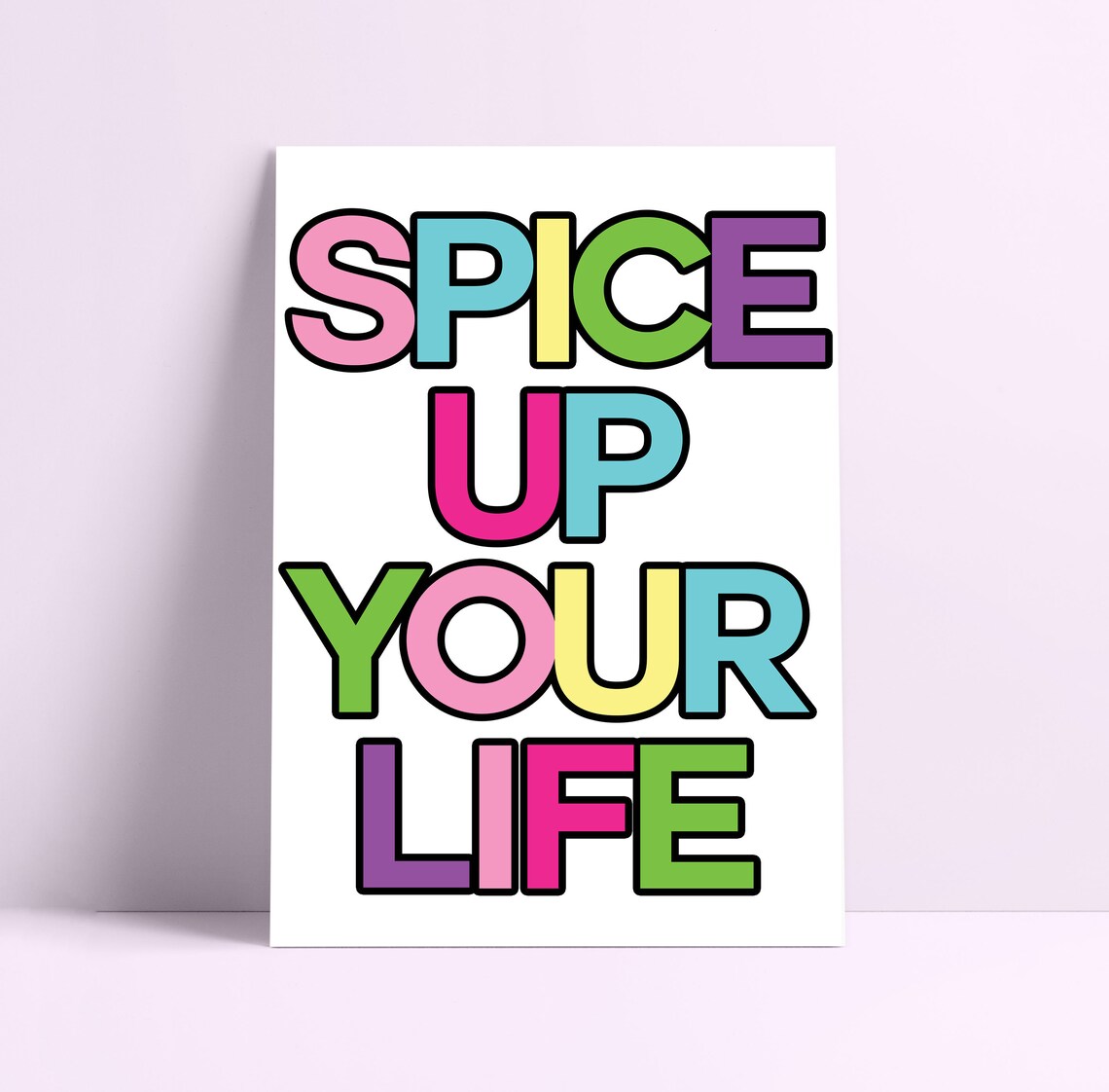 Spice up Your Life Spice Girls Lyrics Girl Power Wall Art/wall Etsy